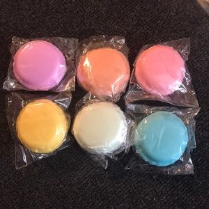 Set of 6 small French macaron shaped boxes
